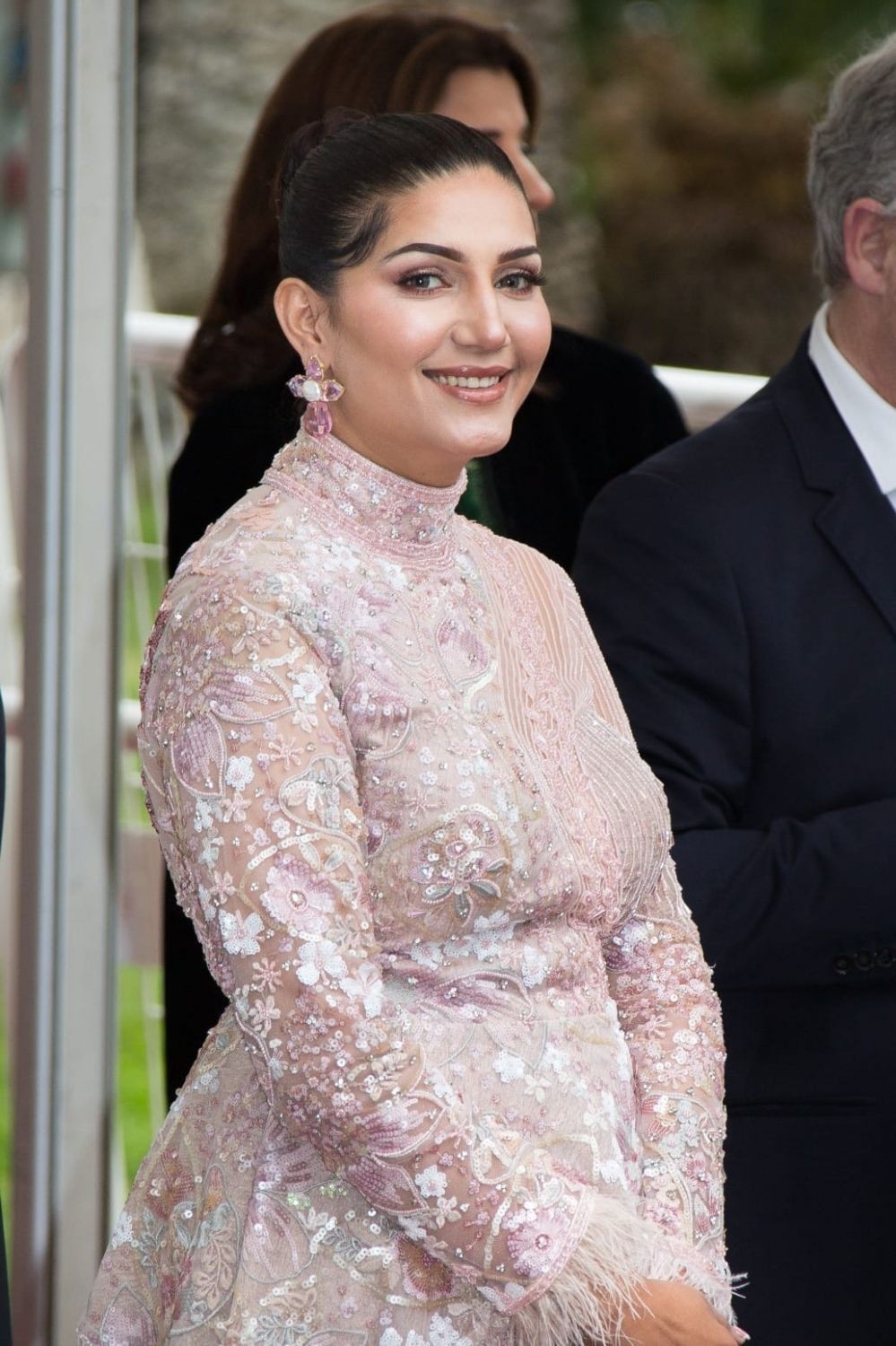 Sapna Choudhary fulfils 'lifetime dream' in crepe coloured gown at Cannes